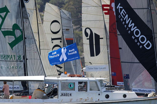 2012 18ft Skiffs: AEG 3-Buoys Challenge, Race 6 © Frank Quealey /Australian 18 Footers League http://www.18footers.com.au